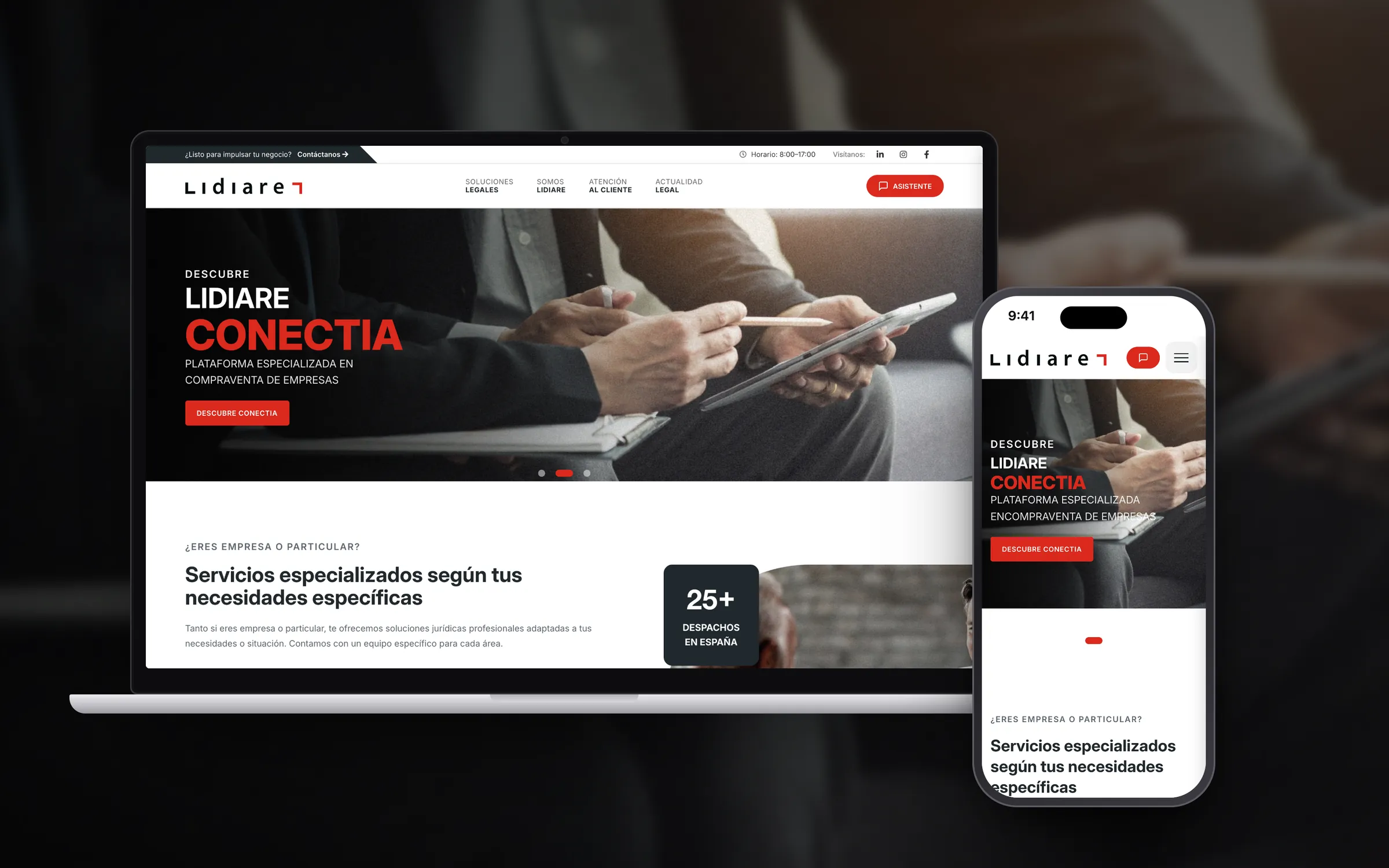 LIDIARE: Una marca, una web y un asistente que deriva.
